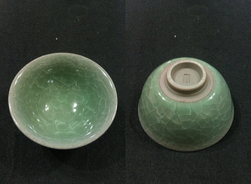 青瓷杯-小-(青綠色冰裂紋)