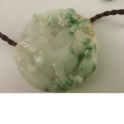 三彩皮帶扣(日正當中)